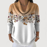 Alba | Camisola Floral com Gola Dobrada