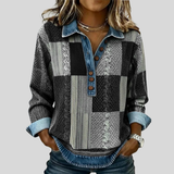 Seren - Sweatshirt Patchwork com Blocos de Cor