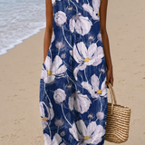 Bettina | Vestido Midi Floral Sem Mangas
