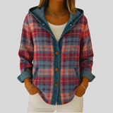 Heather - Sobrecamisa aos Quadrados com Capuz