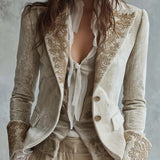 Amberly | Blazer Ajustado Bordado