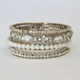 Conjunto de Anéis Elegante Vintage com Pérola