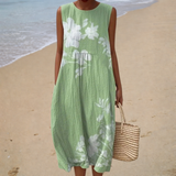 Vestido de Verão Confortável sem Mangas