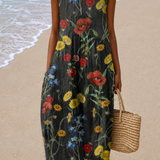 Sylvia | Vestido Midi Descontraído com Estampado Floral