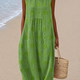 Ruth | Vestido Midi Sem Mangas com Textura