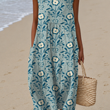Tamara | Vestido Midi Floral Sem Mangas