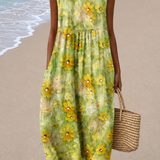 Faith | Vestido Midi de Corte Solto Sem Mangas