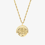 colar giratório dourado com constelação