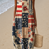 June | Vestido Midi Descontraído Sem Mangas