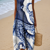 Anthea | Vestido Midi Descontraído Sem Mangas
