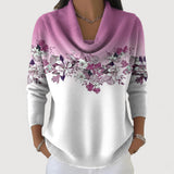 Alba | Camisola Floral com Gola Dobrada
