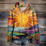 Colleen | Sweatshirt com Capuz Estampado Nascer do Sol