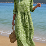 Vestido casual de mulher com estampado floral