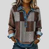 Seren - Sweatshirt Patchwork com Blocos de Cor