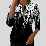 Carys - Sweatshirt com Fecho Curto e Estampado Floral