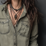 Blusa Vintage de Manga Comprida com Bolsos e Efeito Lavado