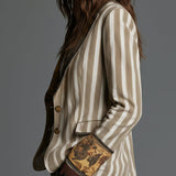 Roberta | Blazer Listrado Artístico