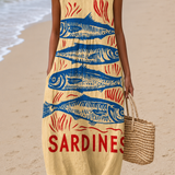 Aurelia | Vestido Midi Descontraído Sem Mangas