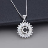 Colar em Ouro Branco com Inicial "Z" e Zircónias