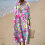 Vestido de Verão Estampado que Valoriza a Silhueta