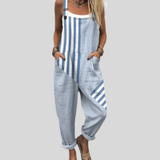 Jardineiras às Riscas Azul e Branco