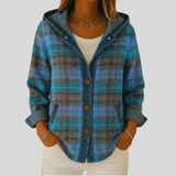 Esme - Sobrecamisa aos Quadrados com Capuz