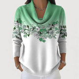 Alba | Camisola Floral com Gola Dobrada