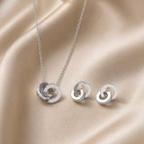 Colar "Eternity" com Zircónias em Ouro Branco