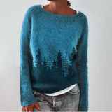 Camisola de Malha Padrão Floresta Brigitte