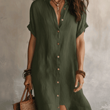 Modern Boho | Vestido Midi de Linho Sem Esforço