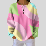 Ottilie - Sweatshirt Waffle com Estampado Abstrato