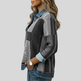 Seren - Sweatshirt Patchwork com Blocos de Cor