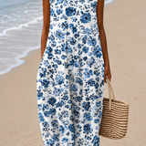 Patricia | Vestido de Verão Sem Mangas com Flores