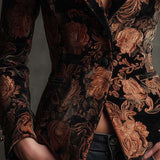 Yvette | Blazer Floral Ornamental Ajustado