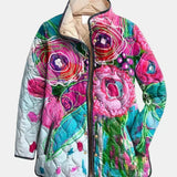 Casaco Acolchoado Aguarela Floral Lucie