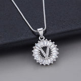 Colar em Ouro Branco com Inicial "Z" e Zircónias