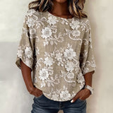 Blouse Vintage À Imprimé Floral