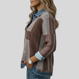 Seren - Sweatshirt Patchwork com Blocos de Cor