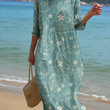 Vestido casual de mulher com estampado floral