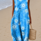 Tessa | Vestido Midi Floral Sem Mangas