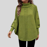 Cordelia - Camisola de Gola Alta em Malha de Tranças