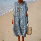 Vestido de Verão Estampado que Valoriza a Silhueta