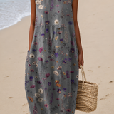 Primrose | Vestido Midi Floral Sem Mangas