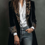 Octavia | Blazer Ajustado com Acabamento Barroco