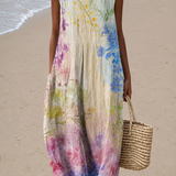 Adelia | Vestido Midi Floral em Aguarela