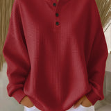 Milagros | Sweatshirt Henley Gofrada
