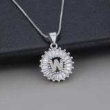 Colar em Ouro Branco com Inicial "Z" e Zircónias