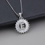 Colar em Ouro Branco com Inicial "Z" e Zircónias