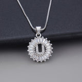 Colar em Ouro Branco com Inicial "Z" e Zircónias