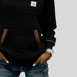 Maeve - Sweatshirt Texturada com Blocos de Cor e Gola Redonda